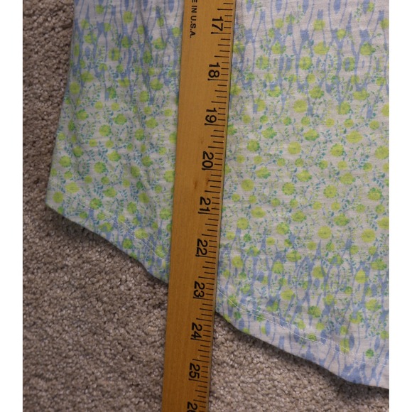 Lucky Brand Chiffon Top Floral Print Split Back Flutter Sleeve Boho Womens S - Picture 7 of 10